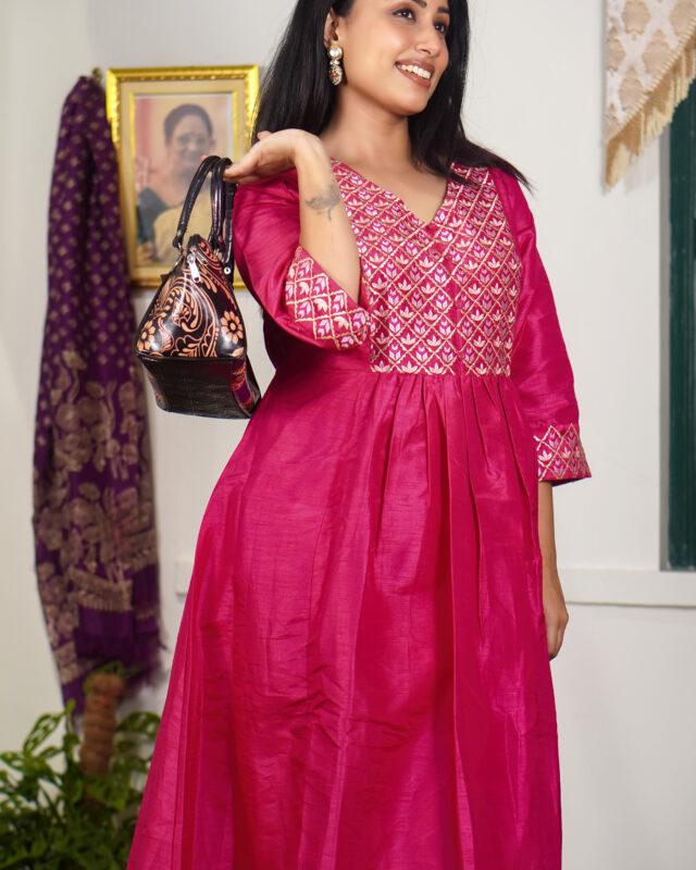 Kurti,  Raw Silk, Party Wear