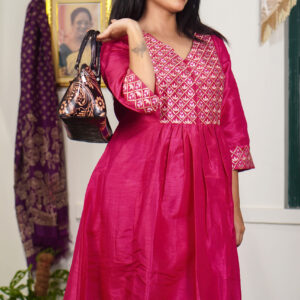 Kurti,  Raw Silk, Party Wear