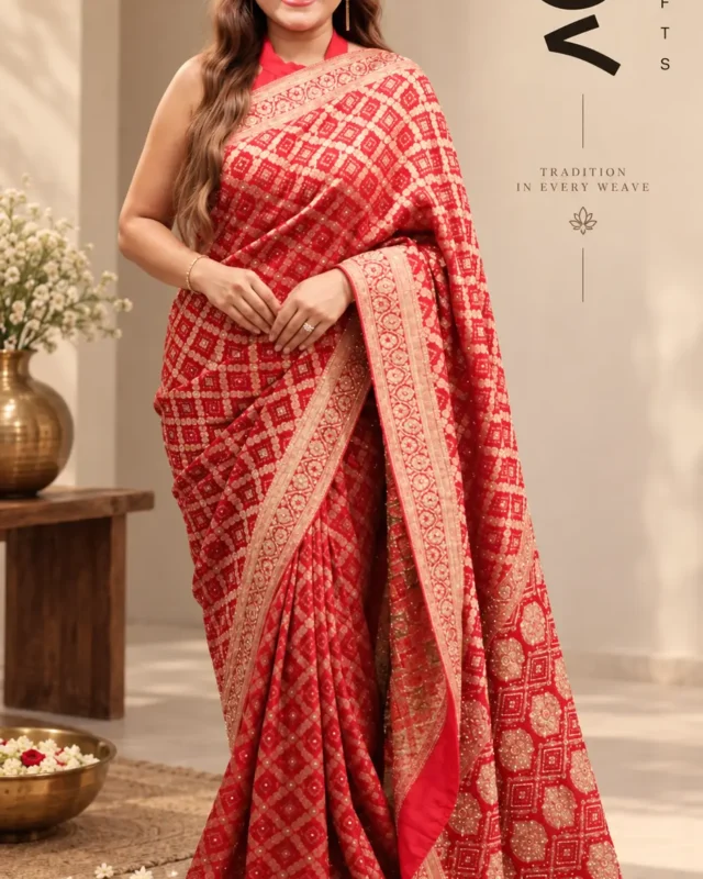 SAREE GEORGETTE GATCHOLA BADNI KATDANA STONE WORK